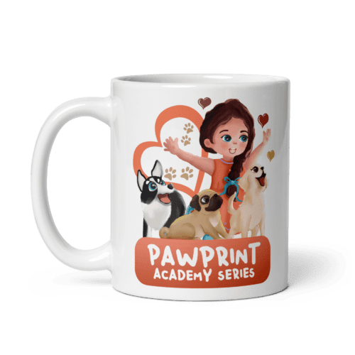 Pawprint Academy | White Glossy Mug - Image 2