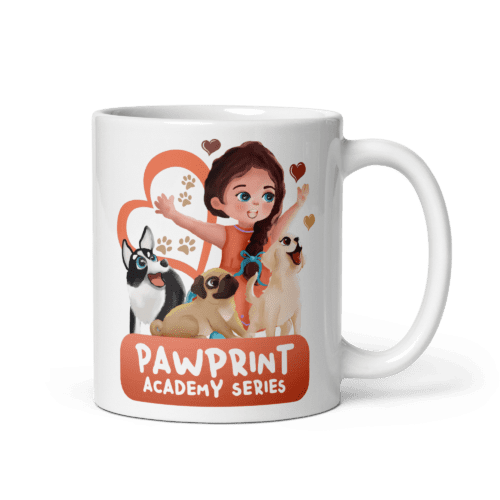 Pawprint Academy | White Glossy Mug - Image 3