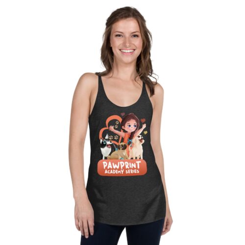 Pawprint Academy | Women's Racerback | Next Level 6733 - Image 2